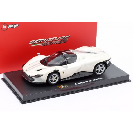 Ferrari Daytona SP3 2022 White Blue Bburago BU36914W