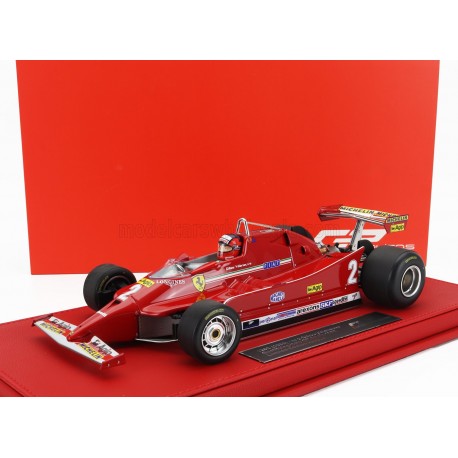 Ferrari 126C with pilot 2 Gilles Villeneuve F1 Italie Monza 1980 GP Replicas GPGV004