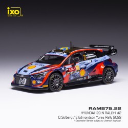 Hyundai i20 N Rally2 2 Rallye Ypres 2022 Solberg - Edmondson IXO RAM875