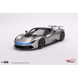 Automobili Pininfarina Battista Geneva World Premiere 2019 Grigio Luserna Matt and Iconica Blu Matt front nose Truescale TS0499