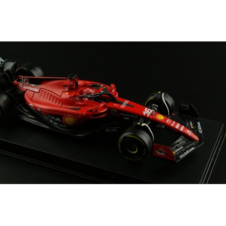 Ferrari SF-23 16 Charles Leclerc F1 With driver and showcase 2023 Bburago BU36835LE