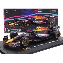 Red Bull RB19 11 Sergio Perez F1 Miami 2023 With driver and showcase Bburago BU38083-11-MIA