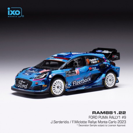 Ford Puma Rally1 9 Rallye Monte Carlo 2023 Serderidis - Miclotte IXO RAM881