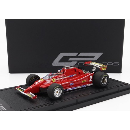 Ferrari 126C with driver 2 Gilles Villeneuve F1 Qualifications Italie Monza 1980 GP Replicas GP43-035BWD